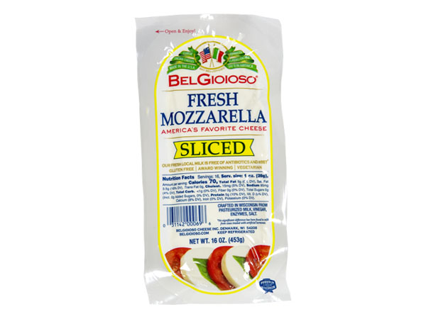 Bel Gioioso Sliced Mozzarella Cheese